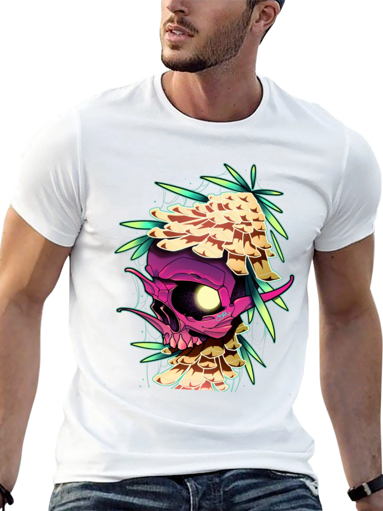 Skull Mushroom Graphic Tee - Edgy Style
