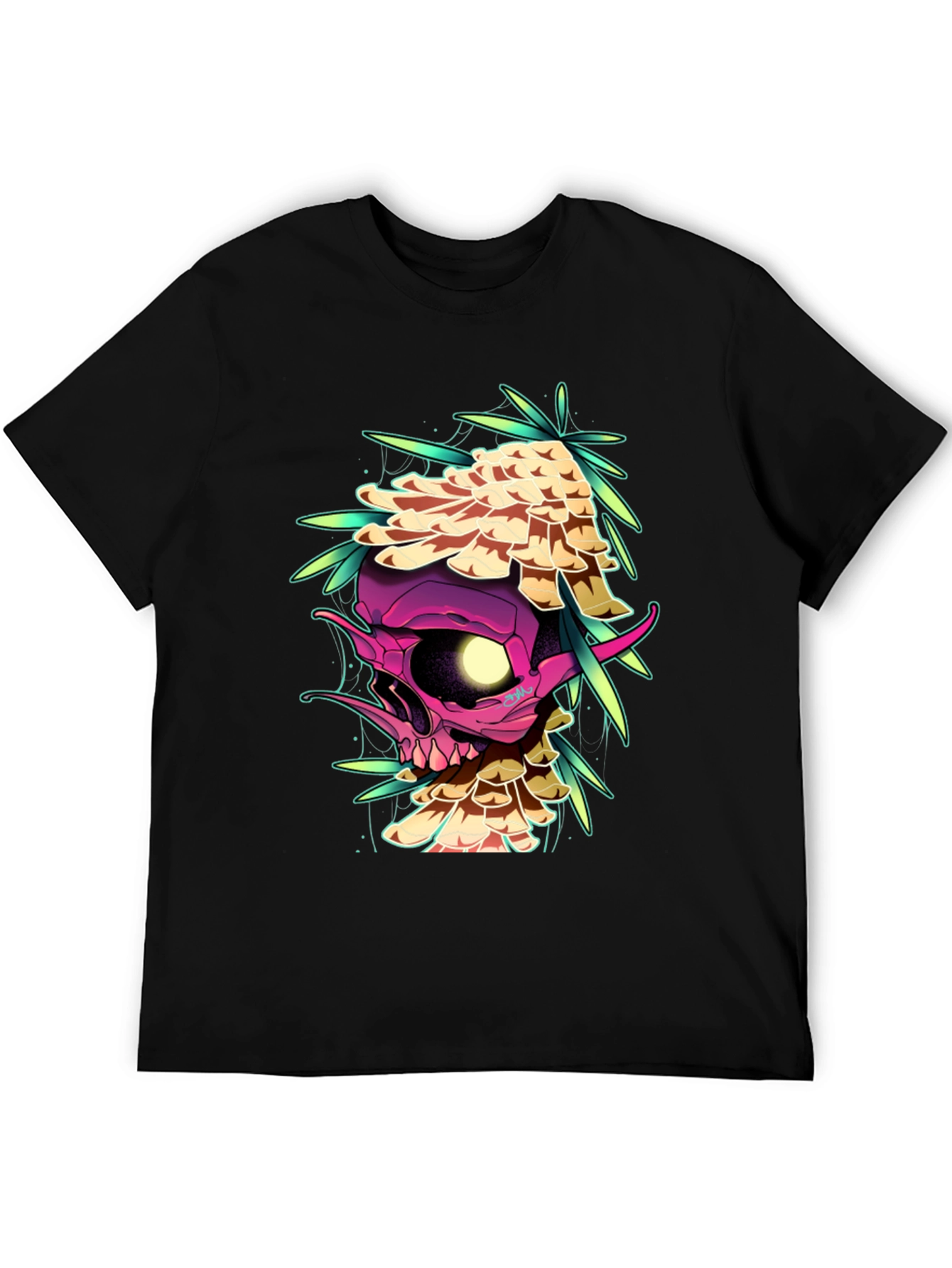 Skull Mushroom Graphic Tee - Edgy Style