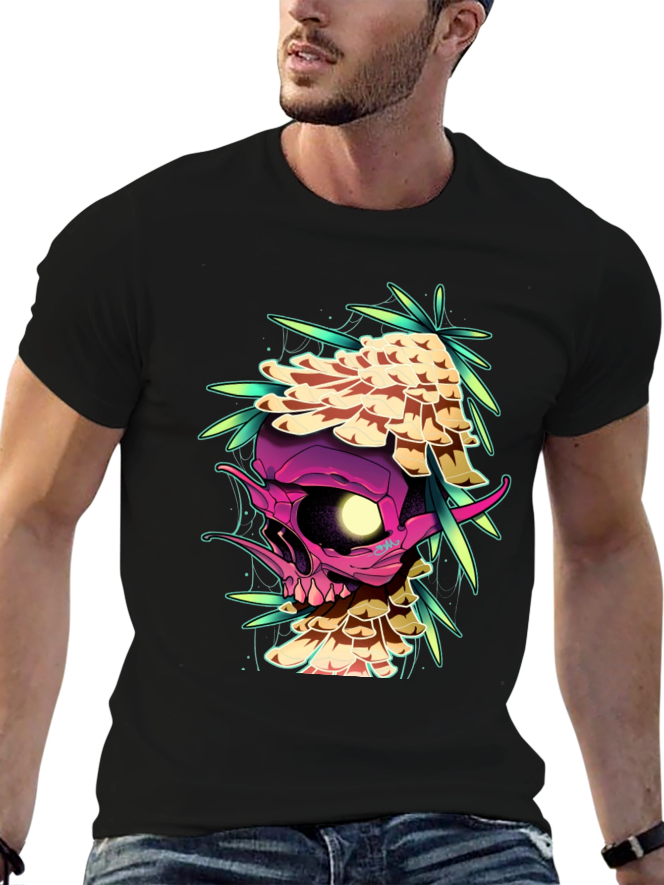 Skull Mushroom Graphic Tee - Edgy Style