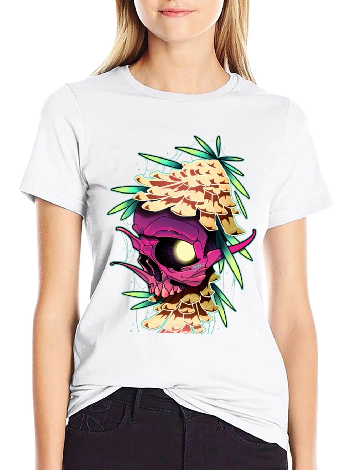 Skull Mushroom Graphic Tee - Edgy Style