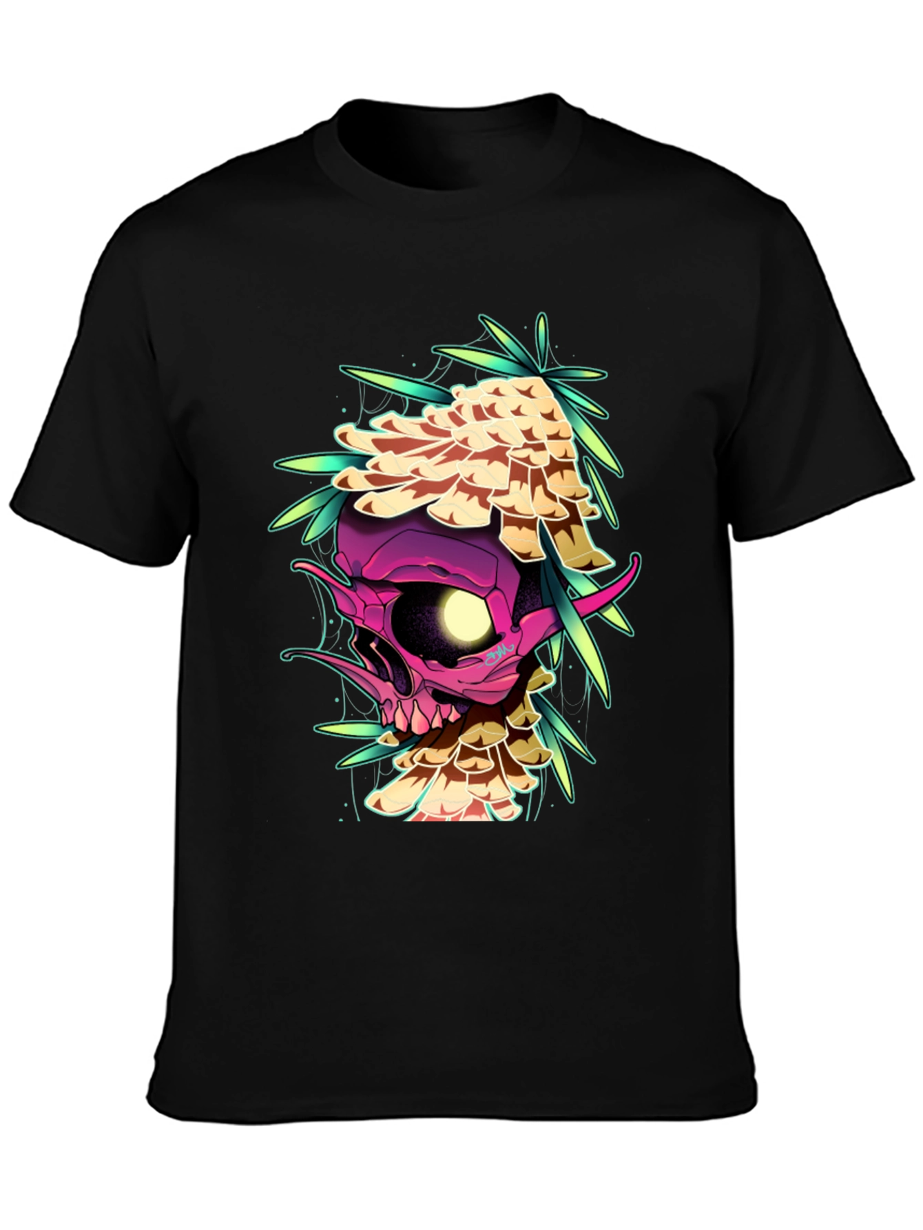 Skull Mushroom Graphic Tee - Edgy Style