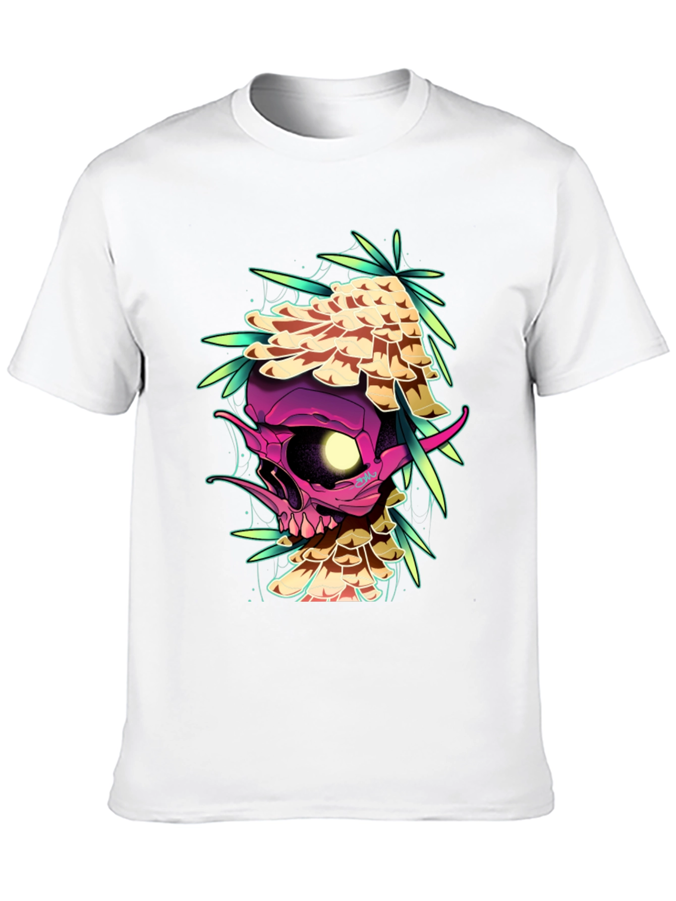 Skull Mushroom Graphic Tee - Edgy Style