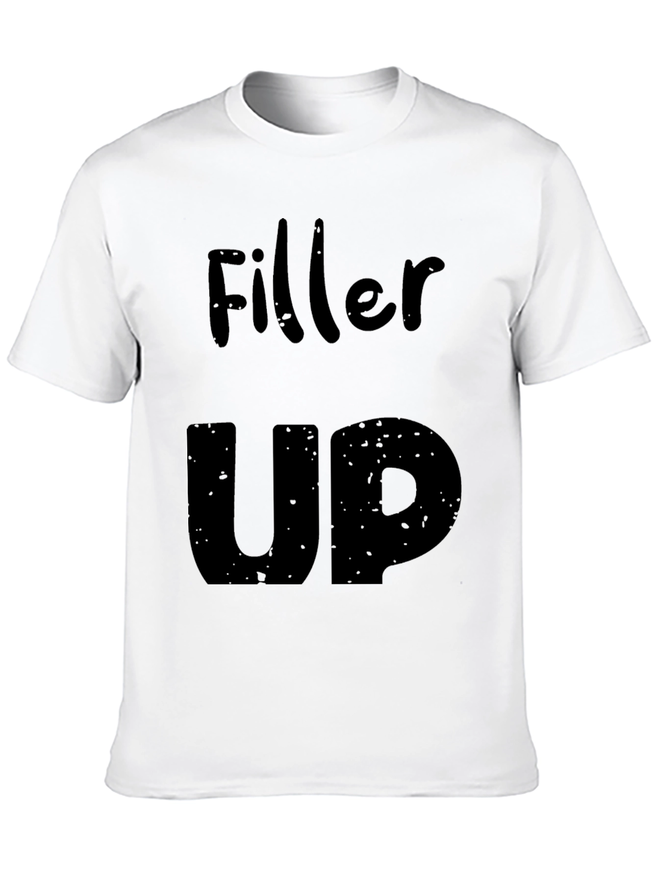 Filler Up Graphic Tee - Black Cotton T-Shirt