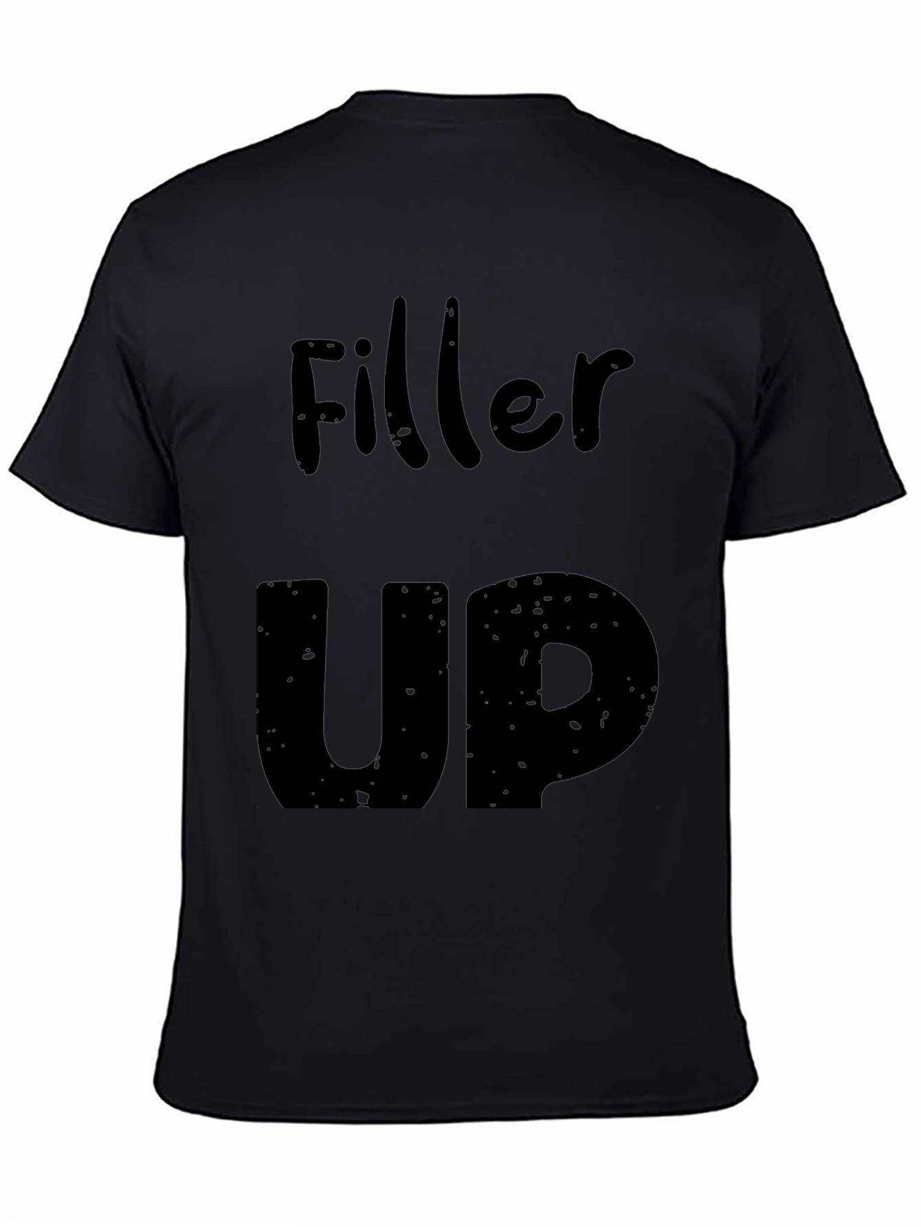 Filler Up Graphic Tee - Black Cotton T-Shirt