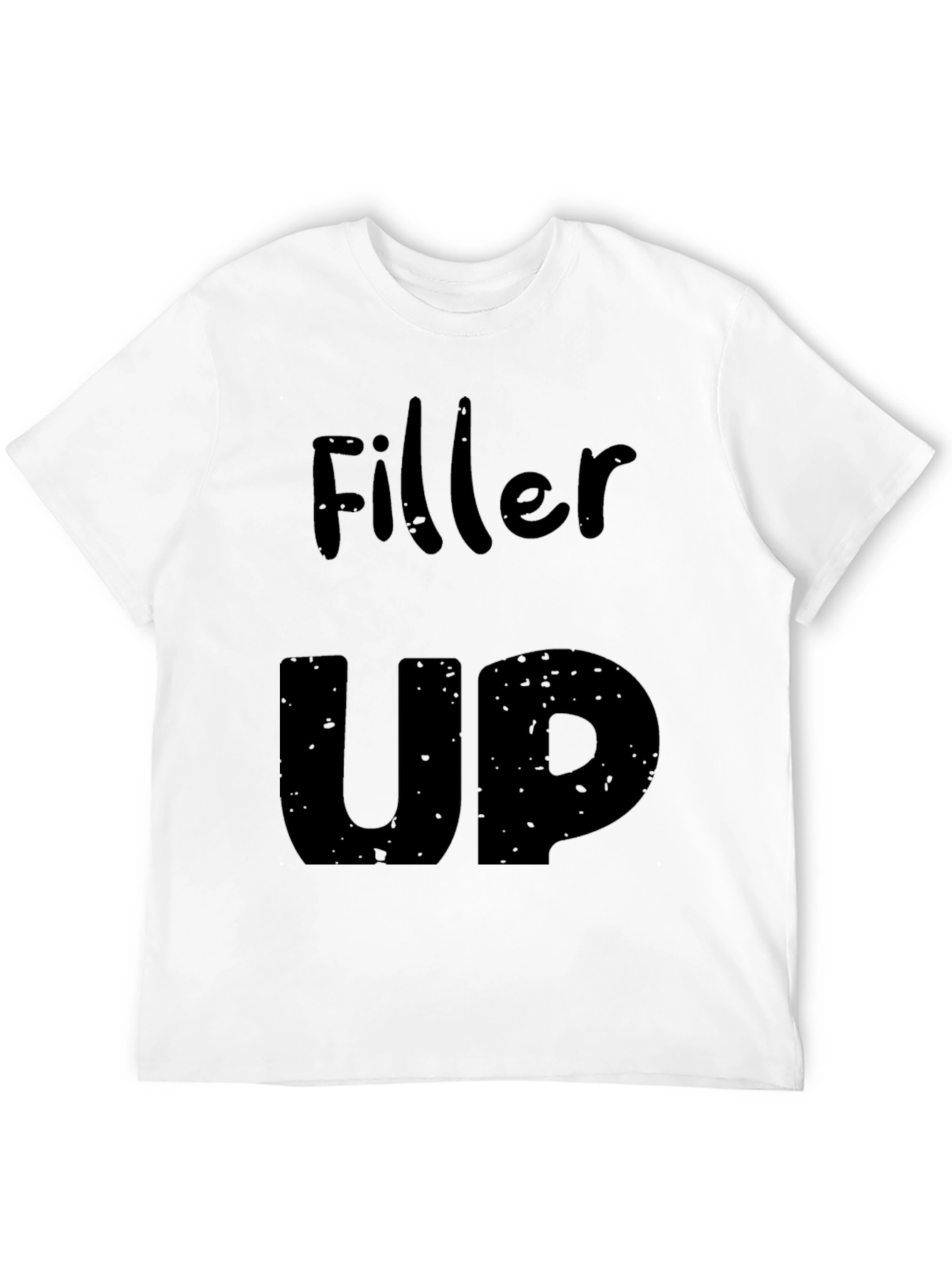 Filler Up Graphic Tee - Black Cotton T-Shirt