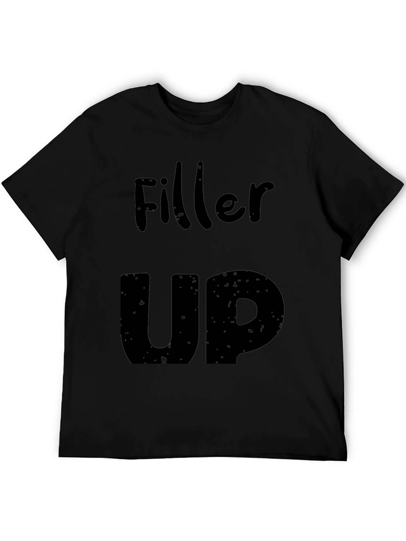 Filler Up Graphic Tee - Black Cotton T-Shirt