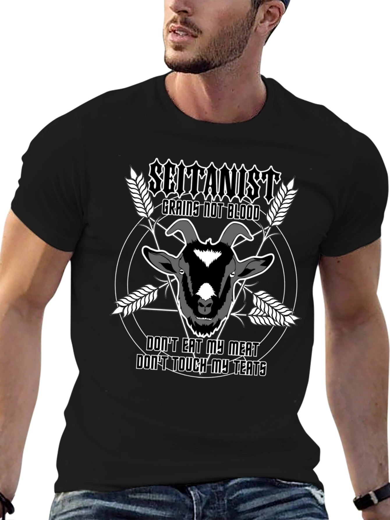 Seitanist Goat Graphic Tee - Vegan Style