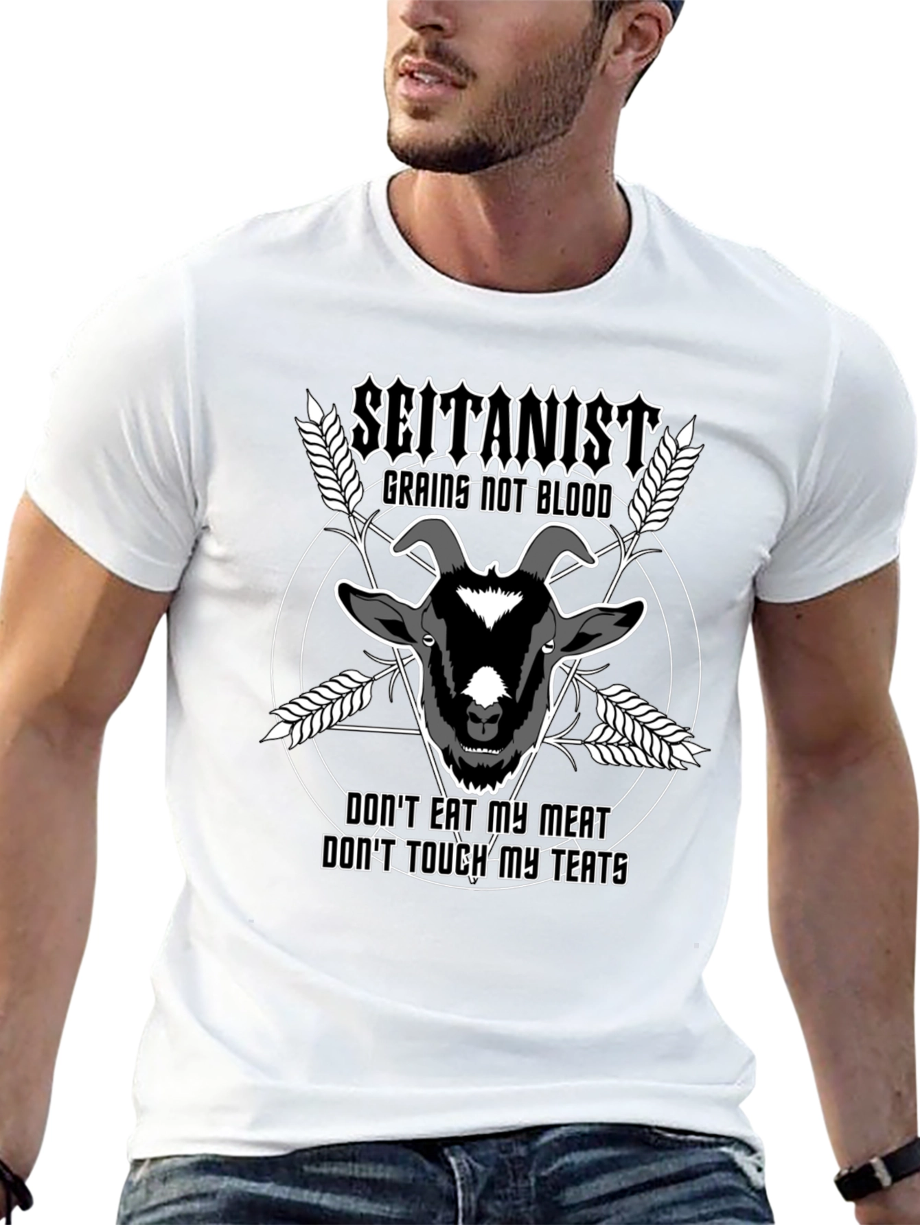 Seitanist Goat Graphic Tee - Vegan Style
