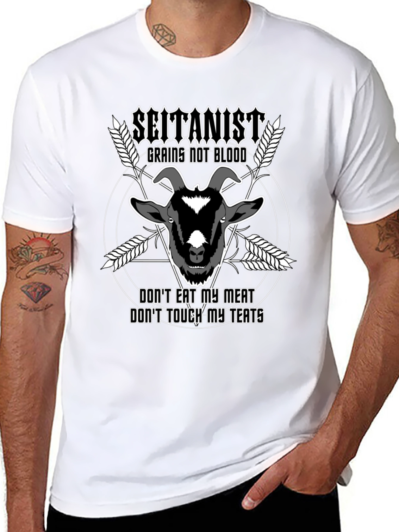 Seitanist Goat Graphic Tee - Vegan Style