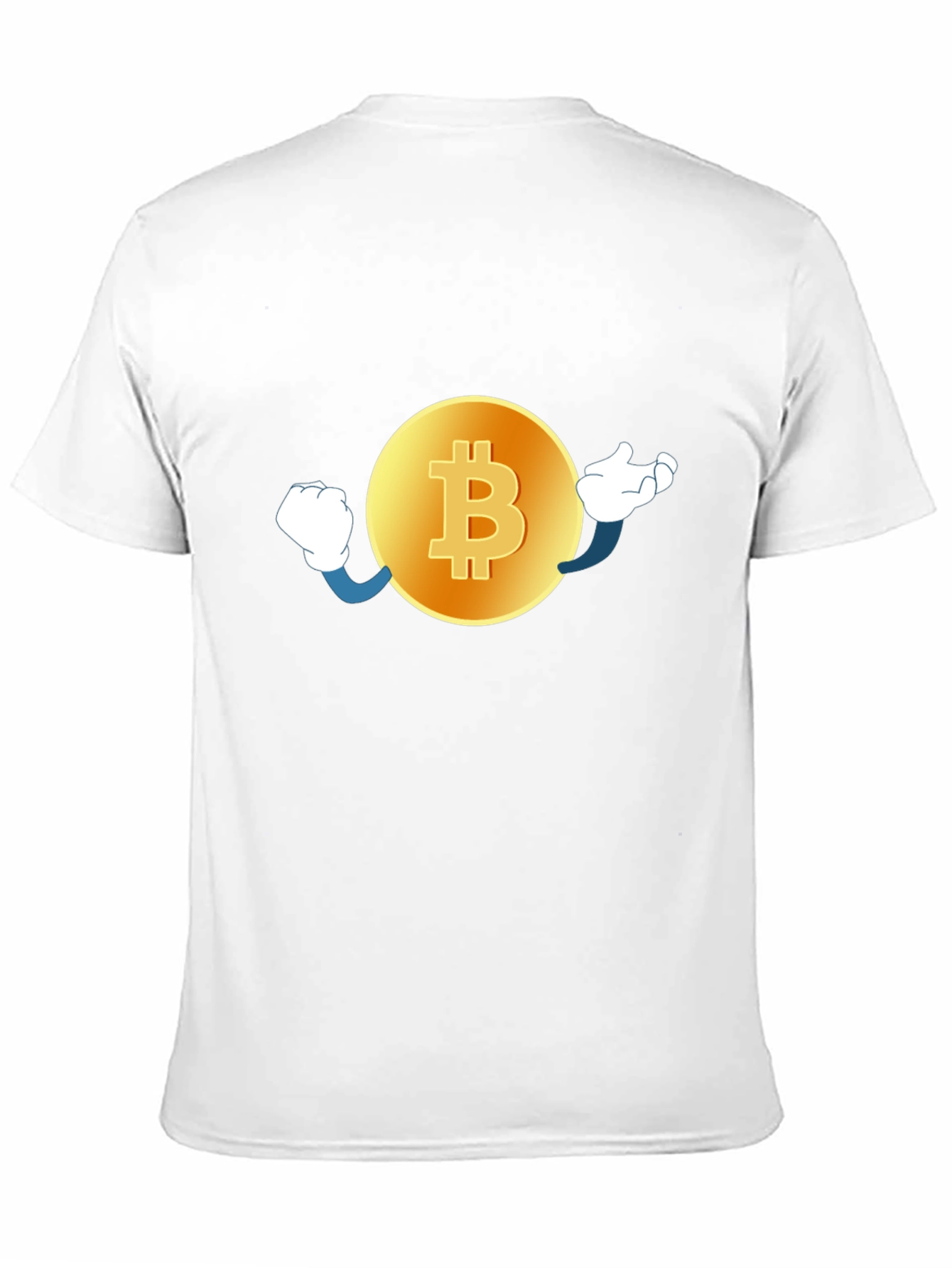 Bitcoin Cartoon Graphic Black T-Shirt