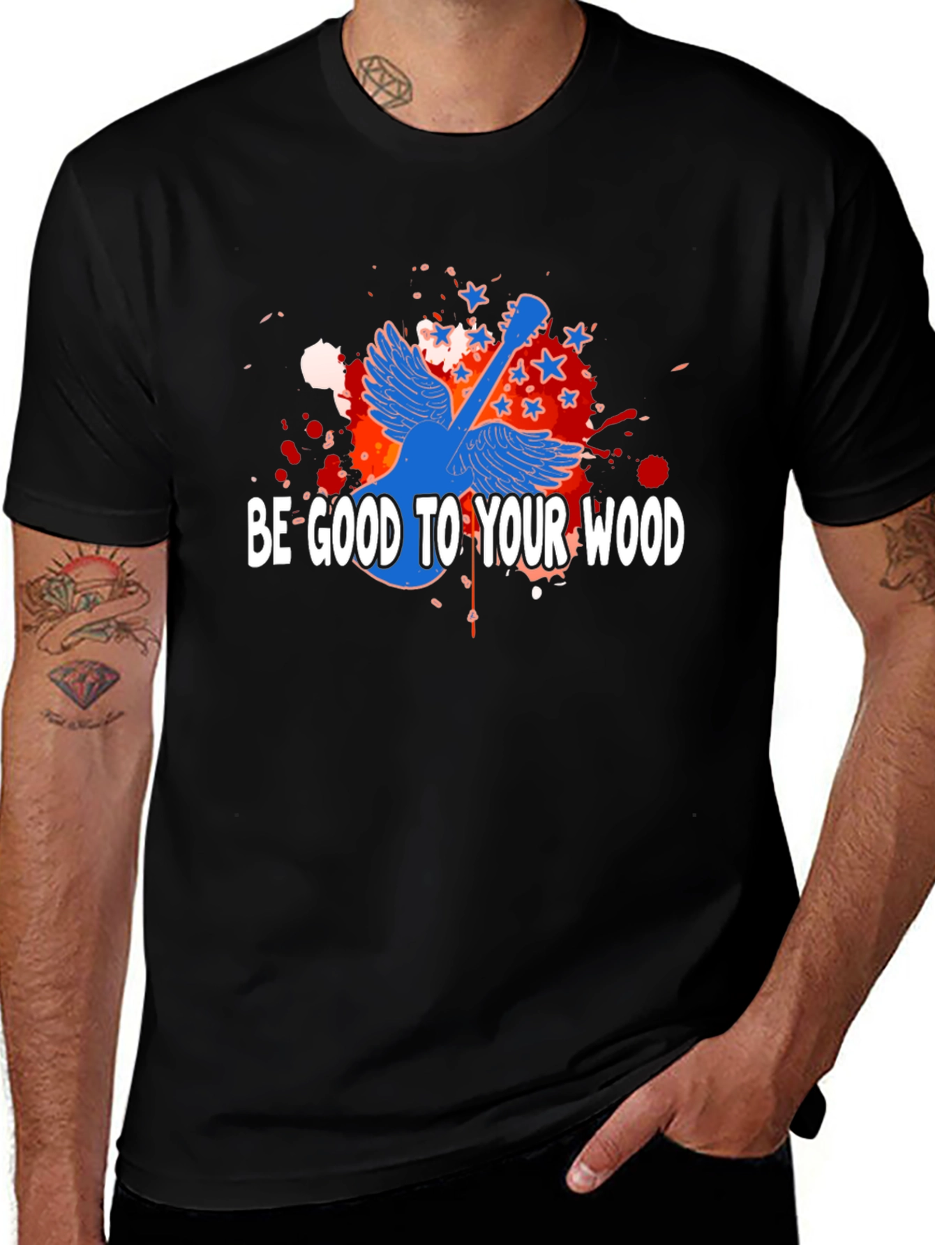 Be Good To Your Wood Guitar T-Shirt