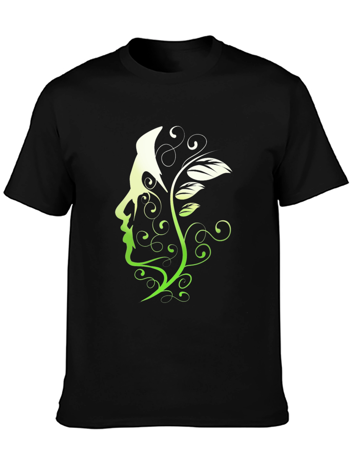 Nature Silhouette Graphic Tee - Black
