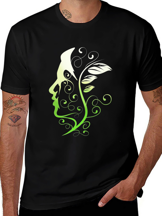 Nature Silhouette Graphic Tee - Black