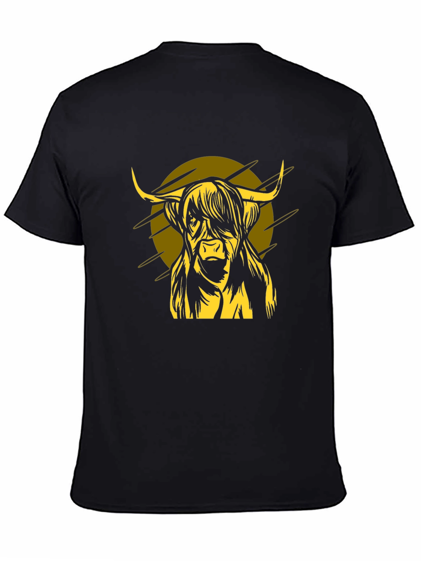 Highland Cow Graphic Tee - Black