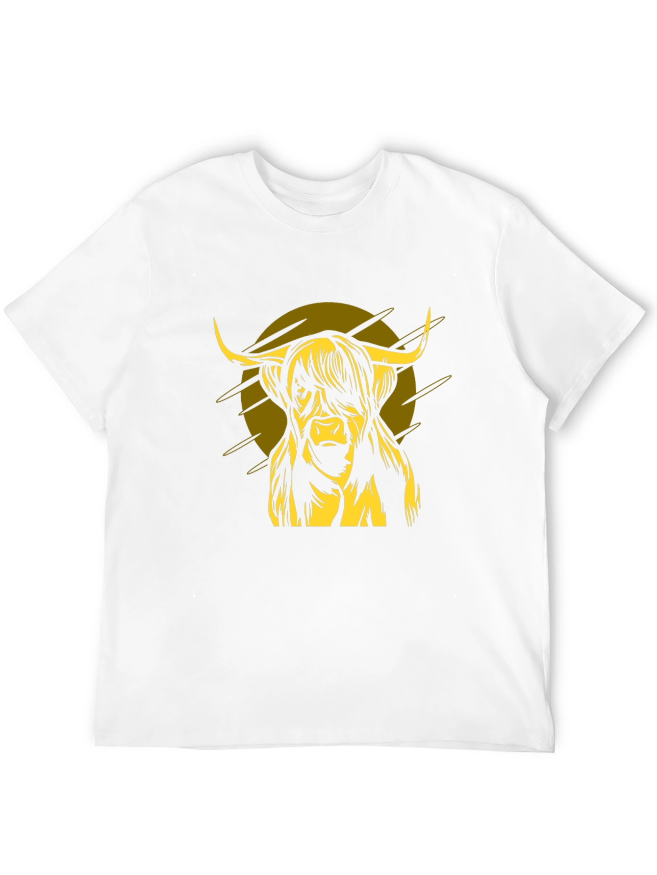 Highland Cow Graphic Tee - Black