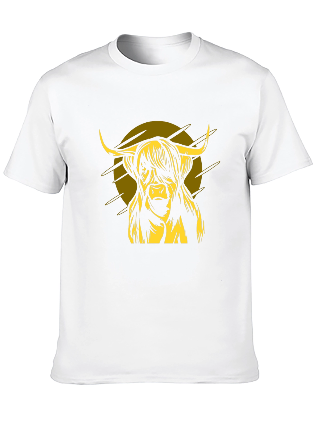 Highland Cow Graphic Tee - Black