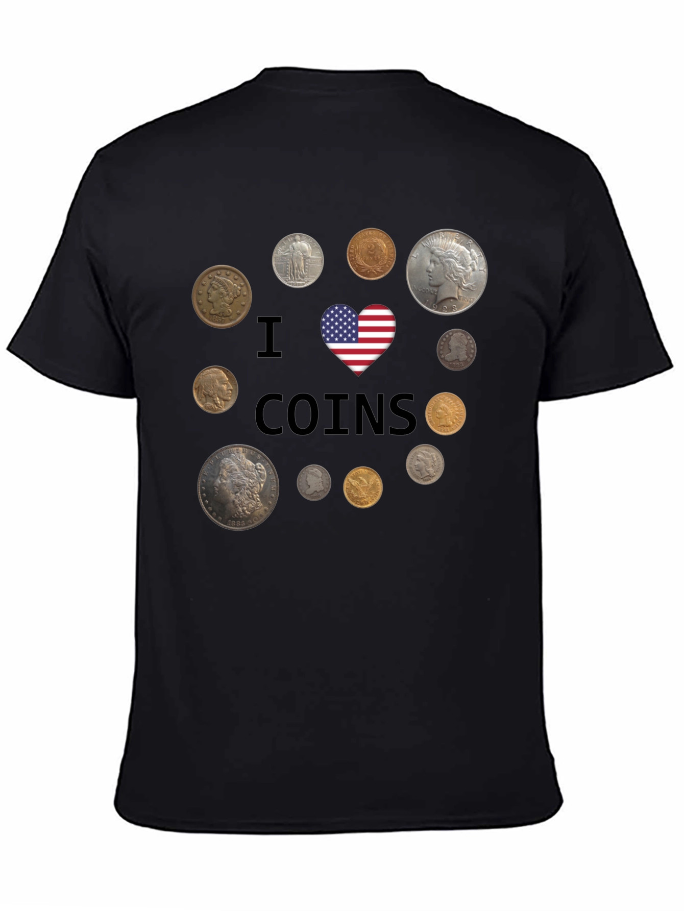 I Heart Coins Graphic T-Shirt