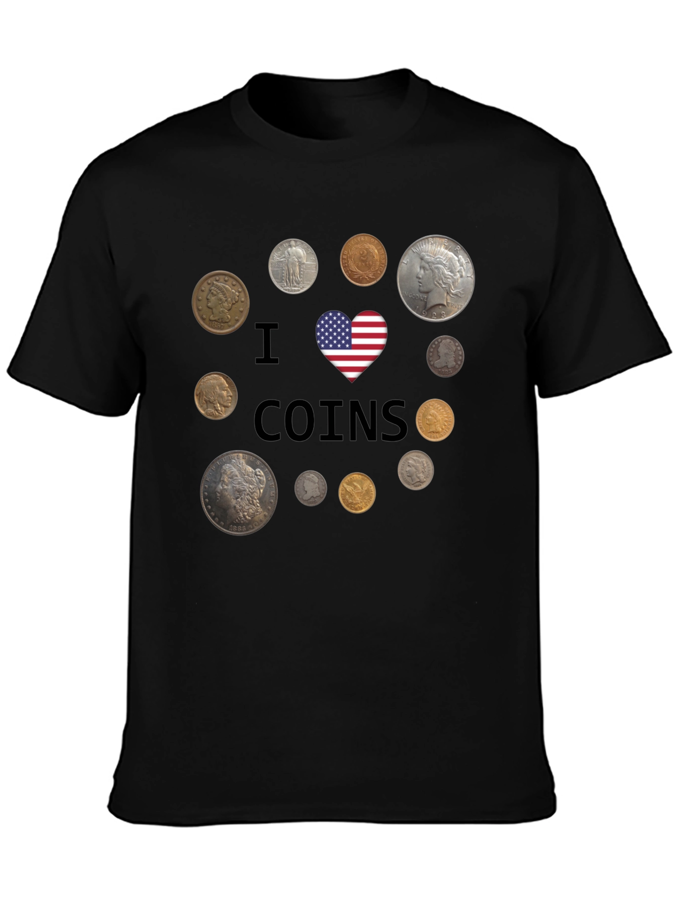 I Heart Coins Graphic T-Shirt