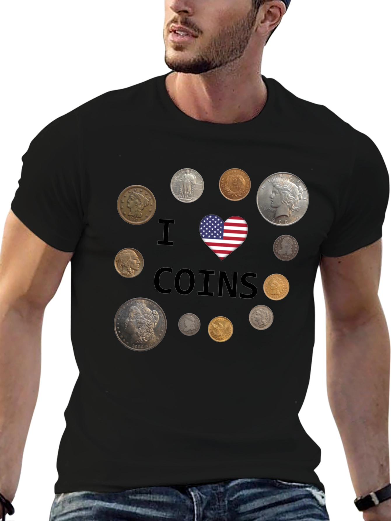 I Heart Coins Graphic T-Shirt