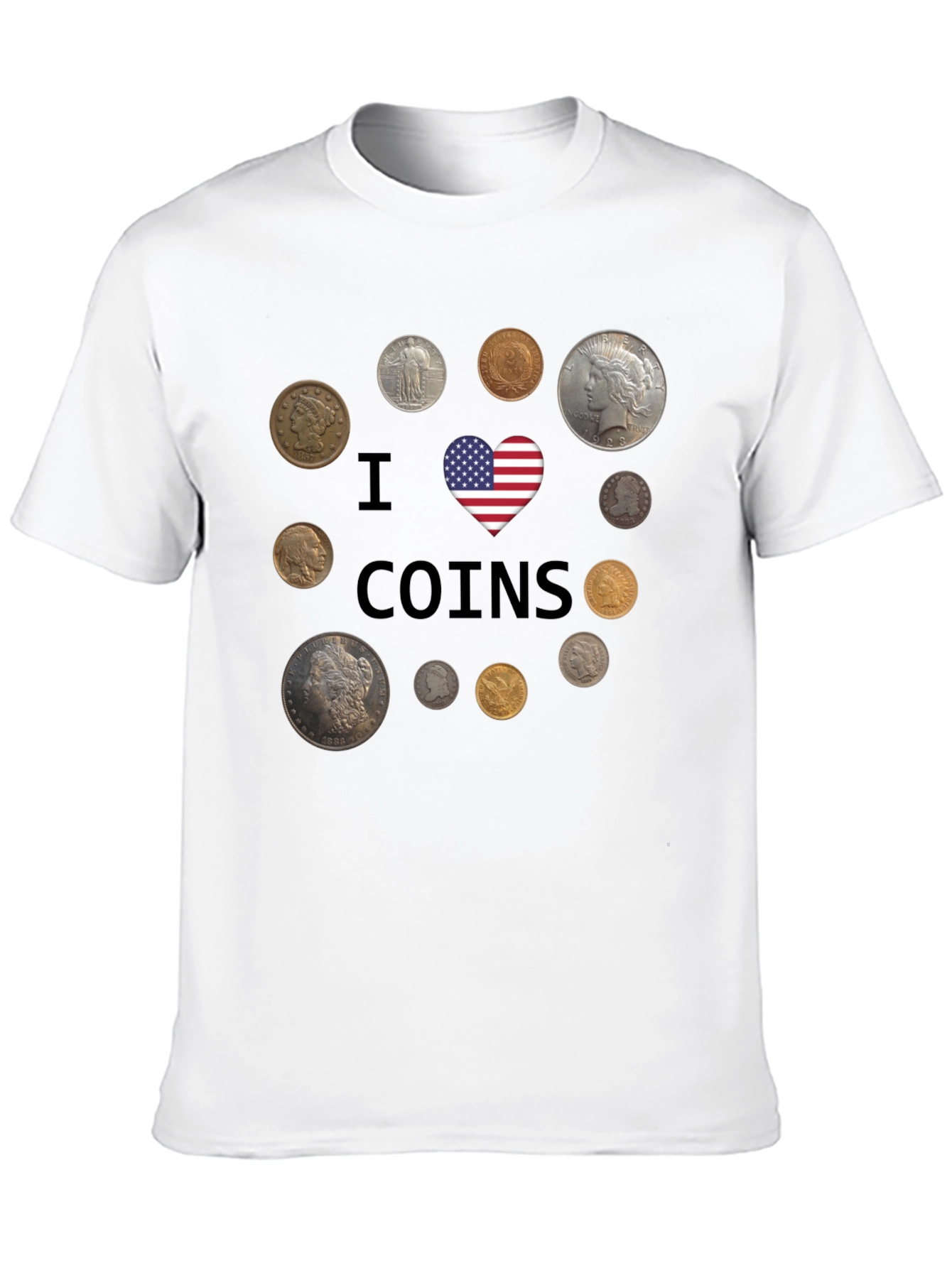 I Heart Coins Graphic T-Shirt
