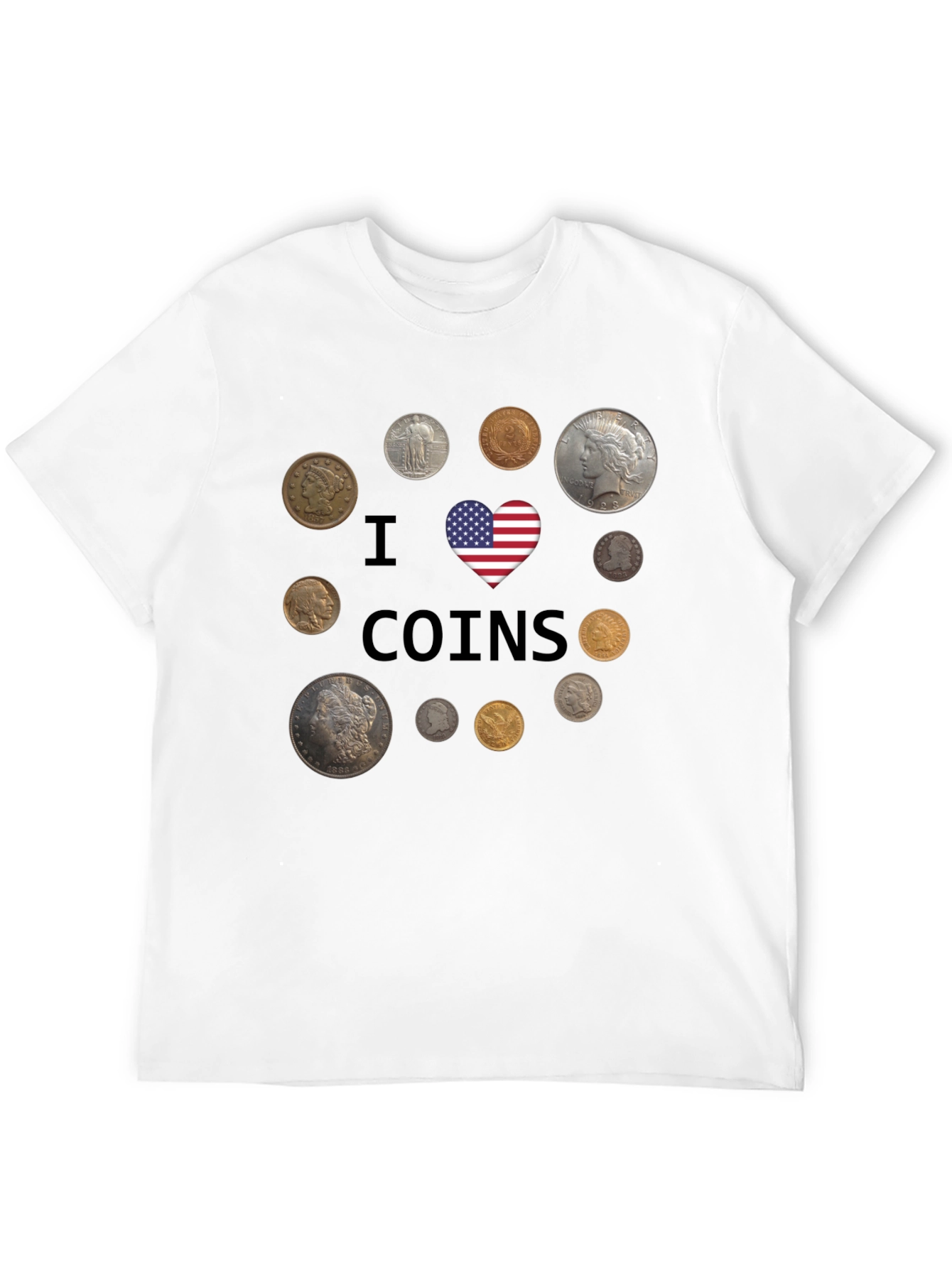 I Heart Coins Graphic T-Shirt