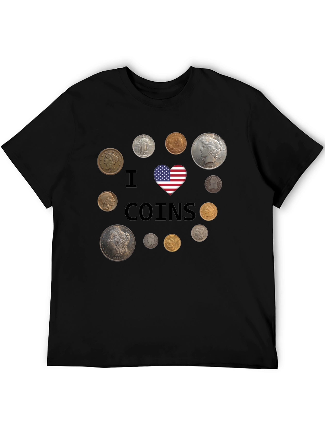 I Heart Coins Graphic T-Shirt