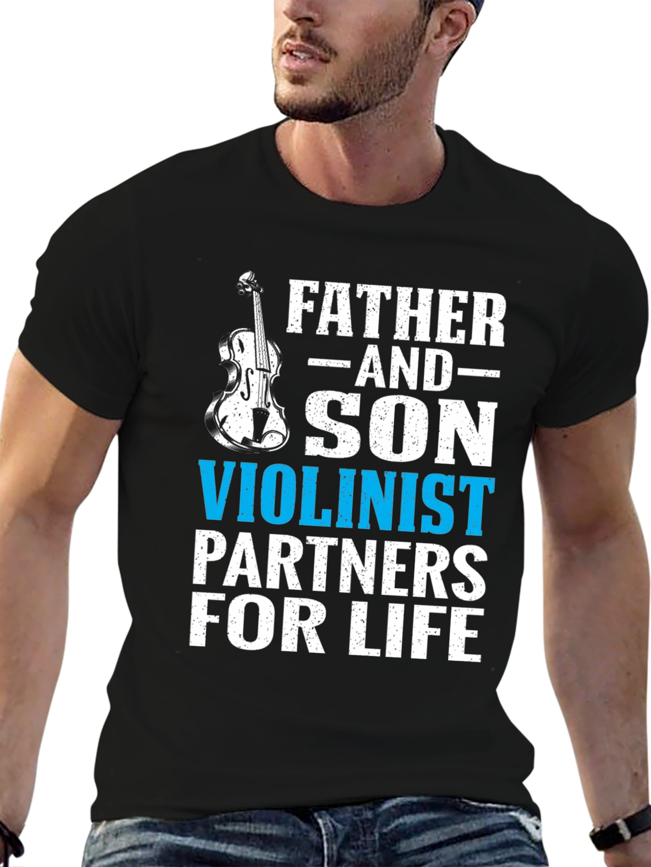 Father and Son Violinist Partners for Life T-Shirt