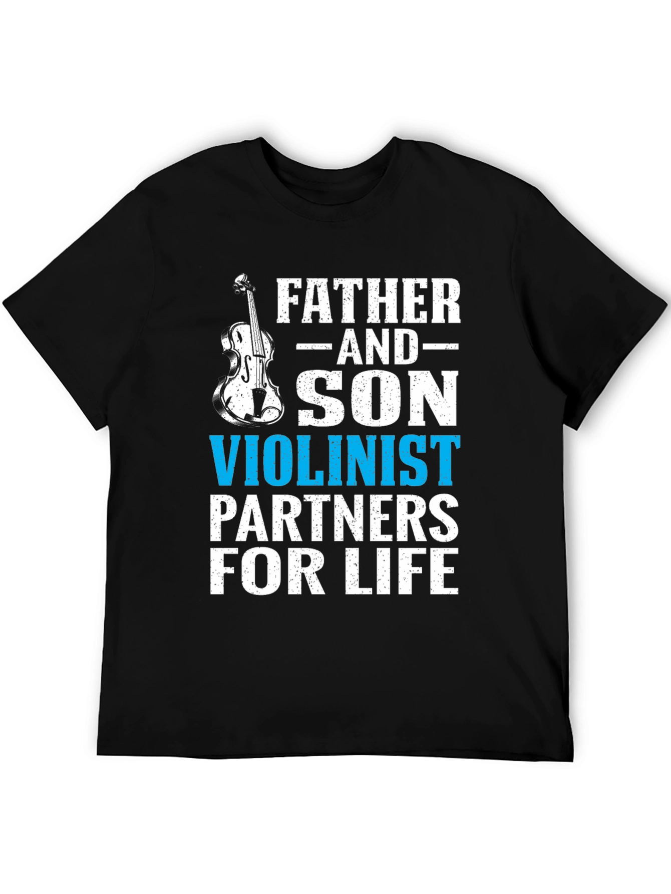 Father and Son Violinist Partners for Life T-Shirt