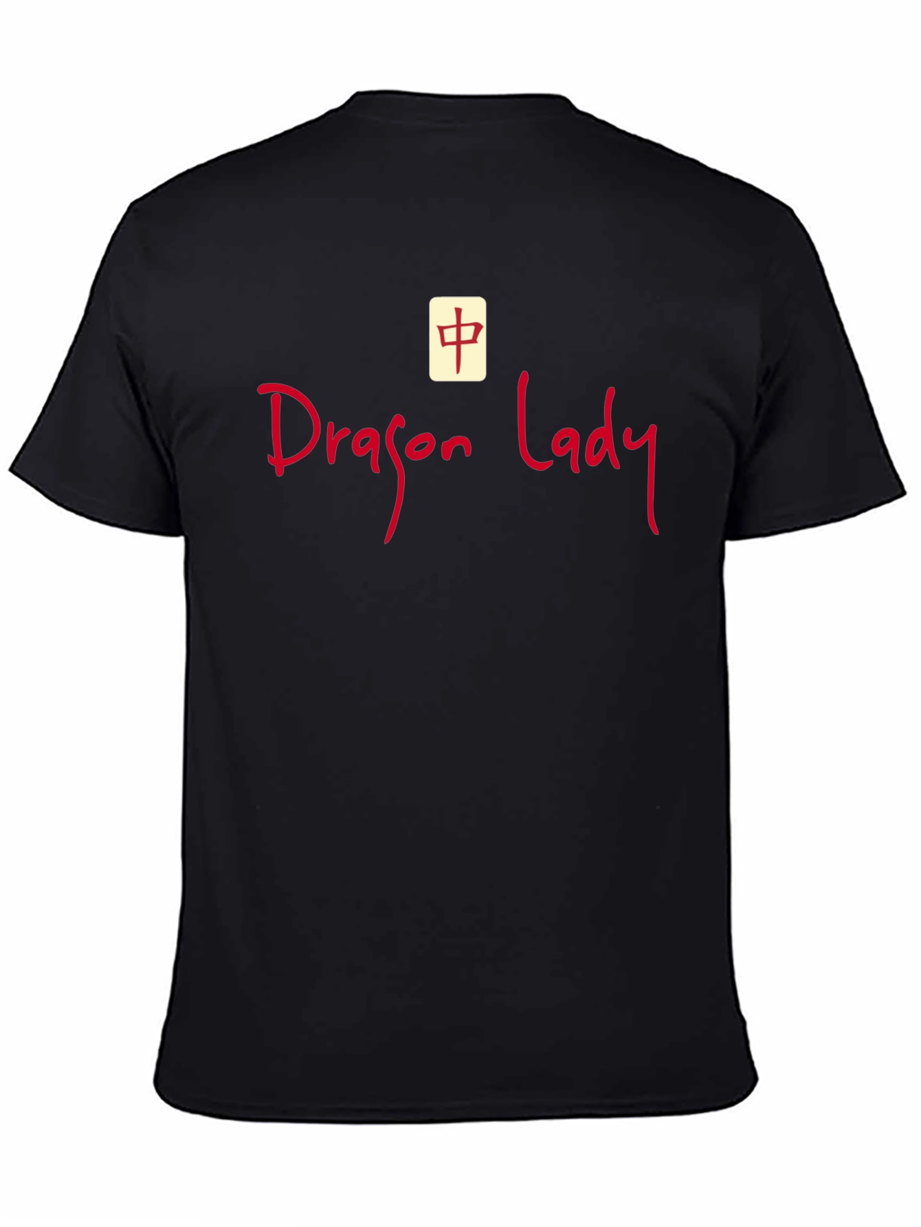 Dragon Lady Graphic Tee - Black Crew Neck T-Shirt