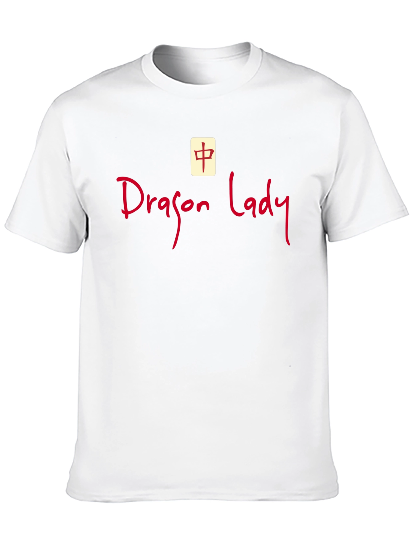 Dragon Lady Graphic Tee - Black Crew Neck T-Shirt