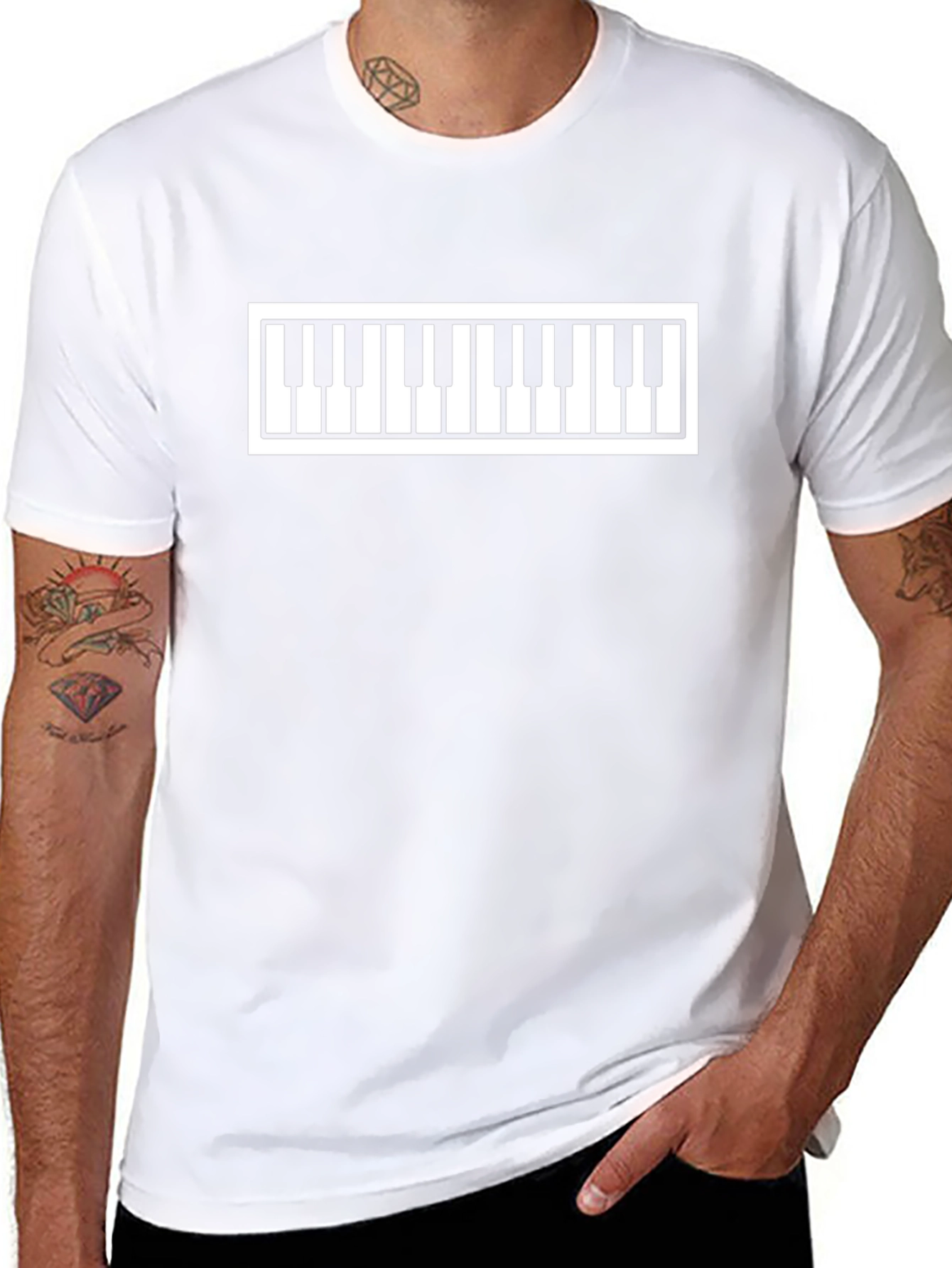 Piano Keys Graphic Tee - Stylish Music Lovers T-Shirt