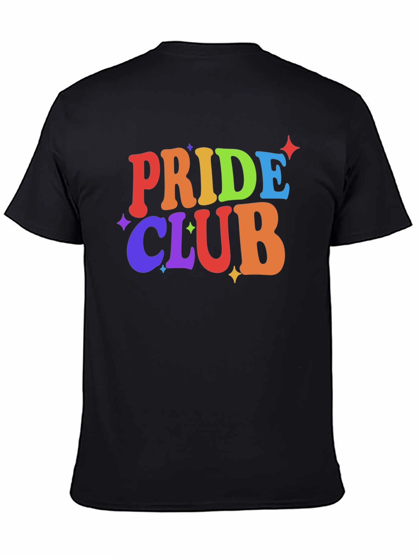 Pride Club Rainbow Graphic Tee - Black