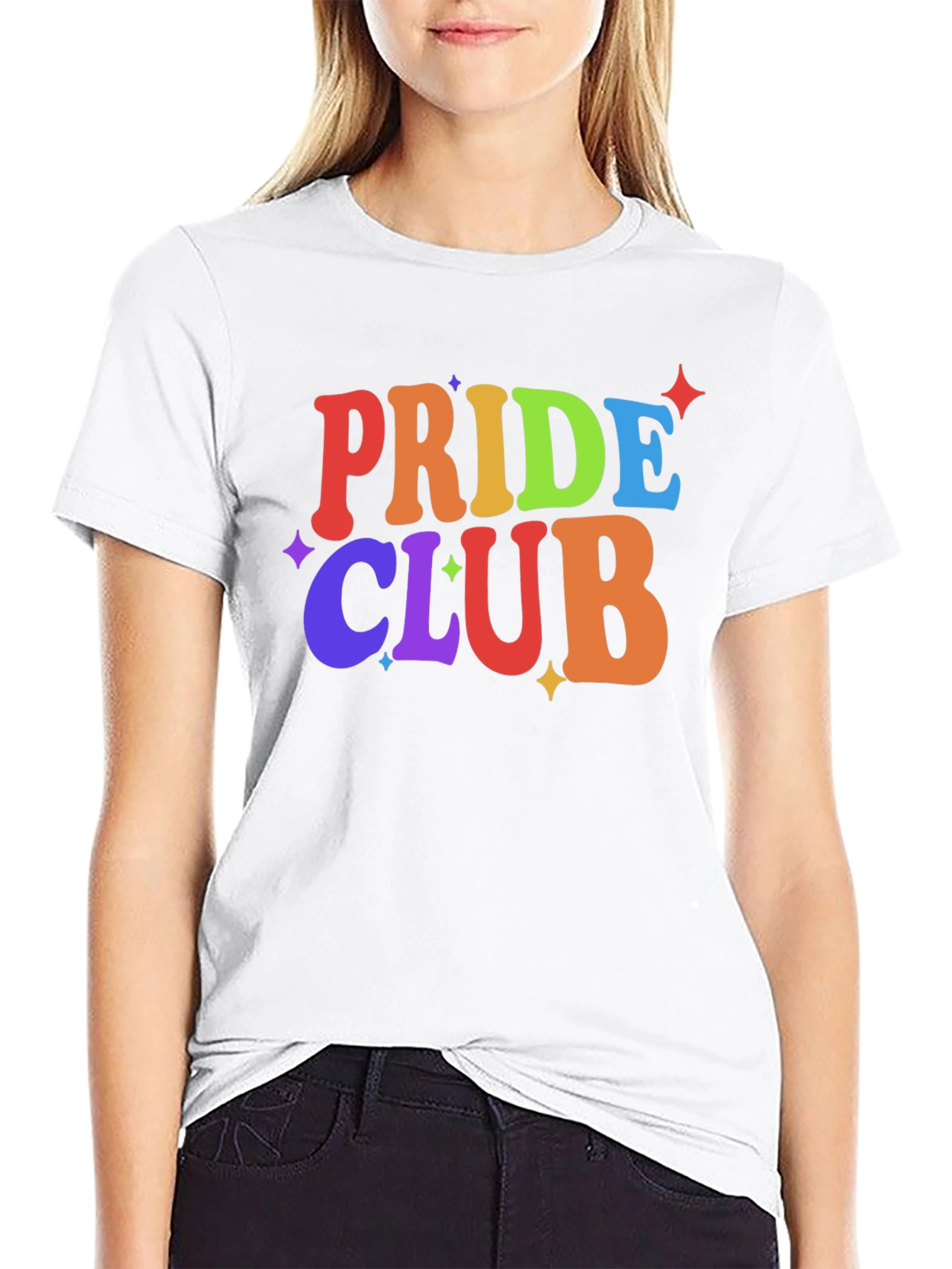 Pride Club Rainbow Graphic Tee - Black
