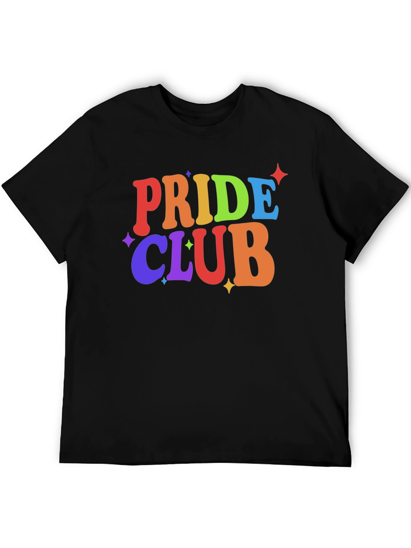 Pride Club Rainbow Graphic Tee - Black