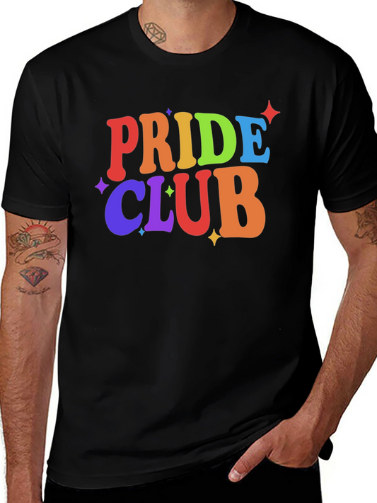 Pride Club Rainbow Graphic Tee - Black