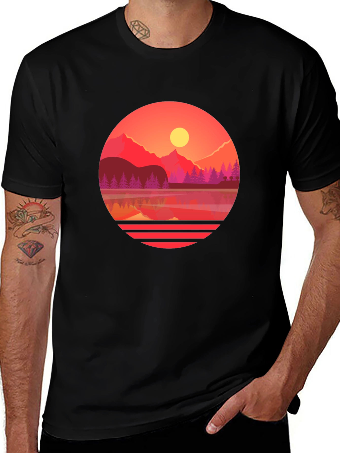 Sunset Lake Graphic Tee - Nature Inspired