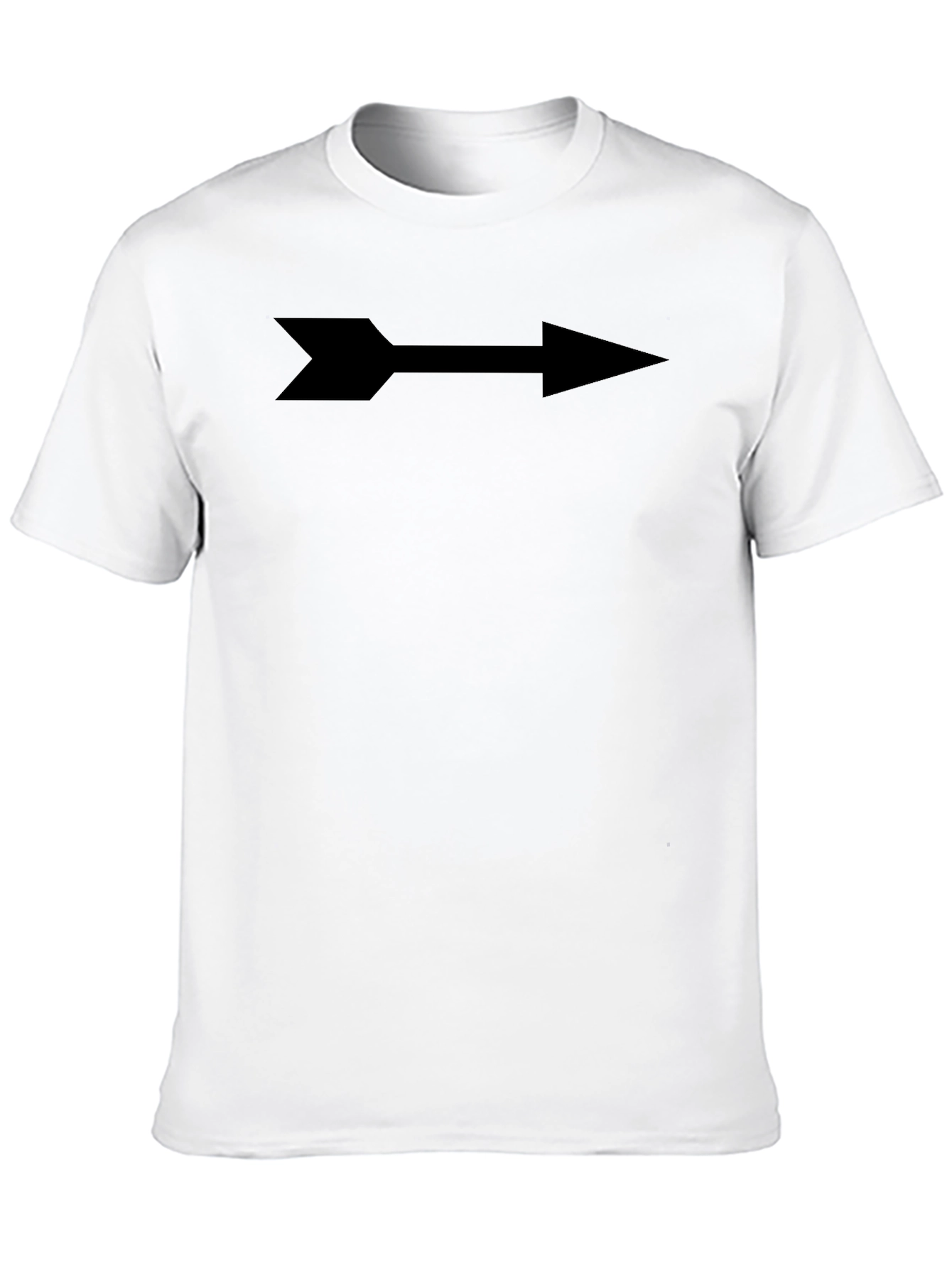 Arrow Graphic Tee - Casual Black T-Shirt