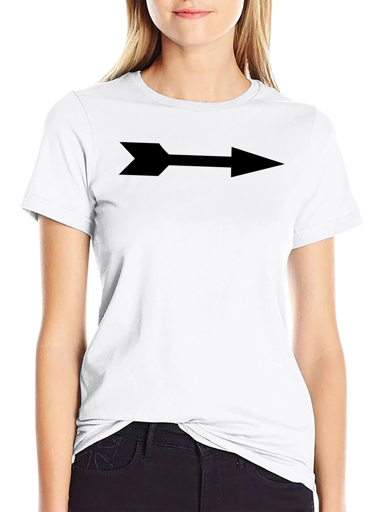 Arrow Graphic Tee - Casual Black T-Shirt