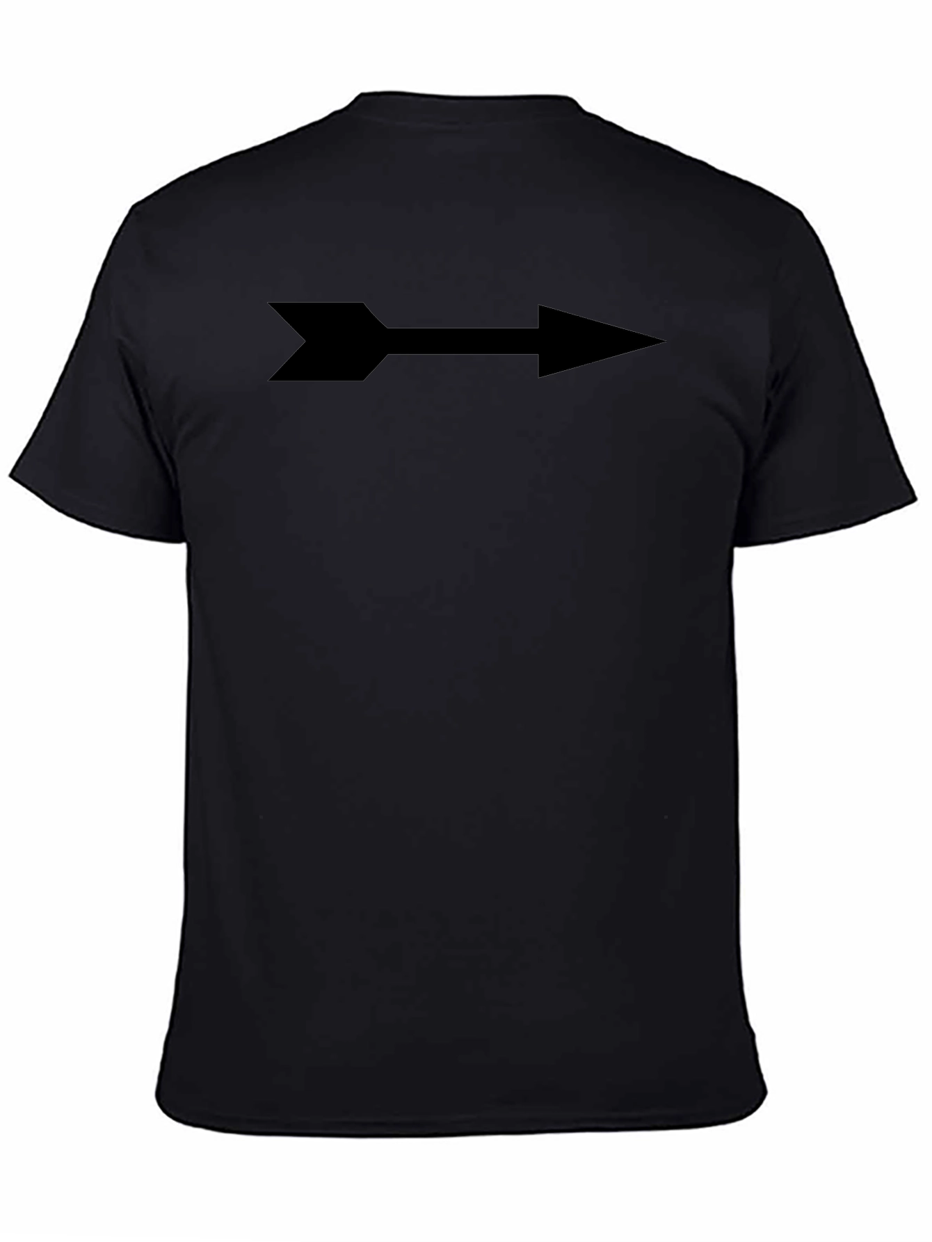 Arrow Graphic Tee - Casual Black T-Shirt