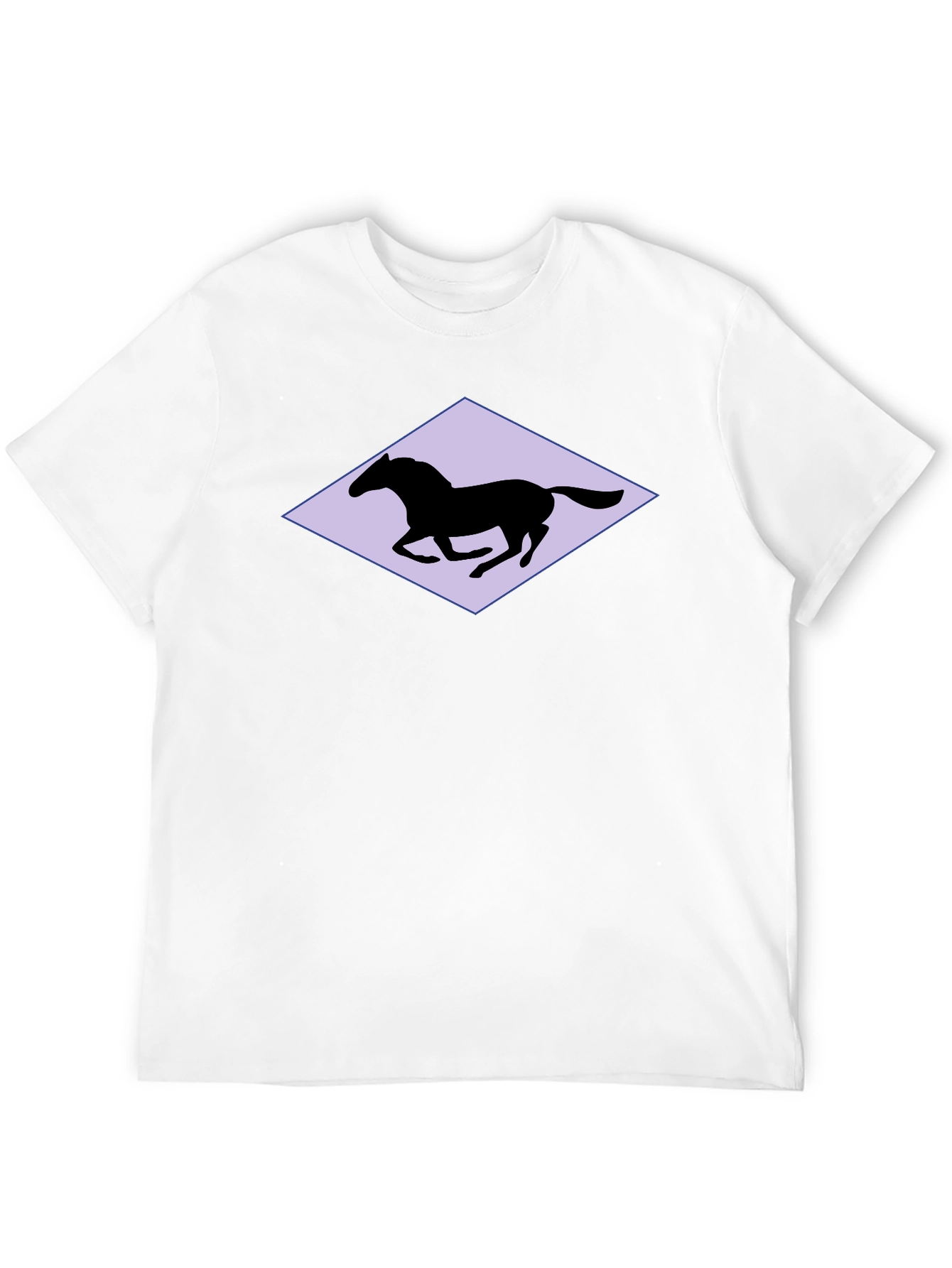 Horse Silhouette Graphic Black T-Shirt