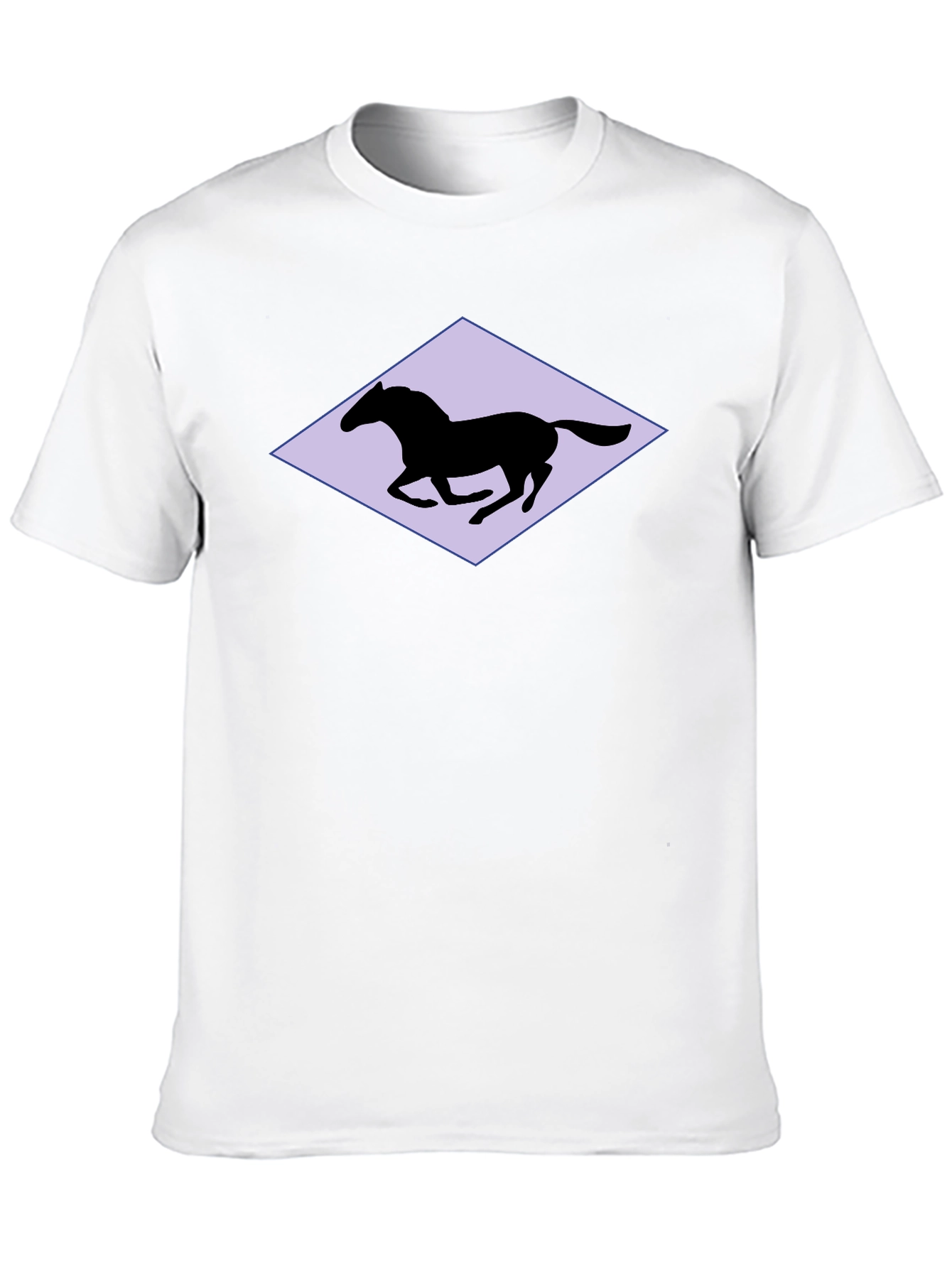 Horse Silhouette Graphic Black T-Shirt
