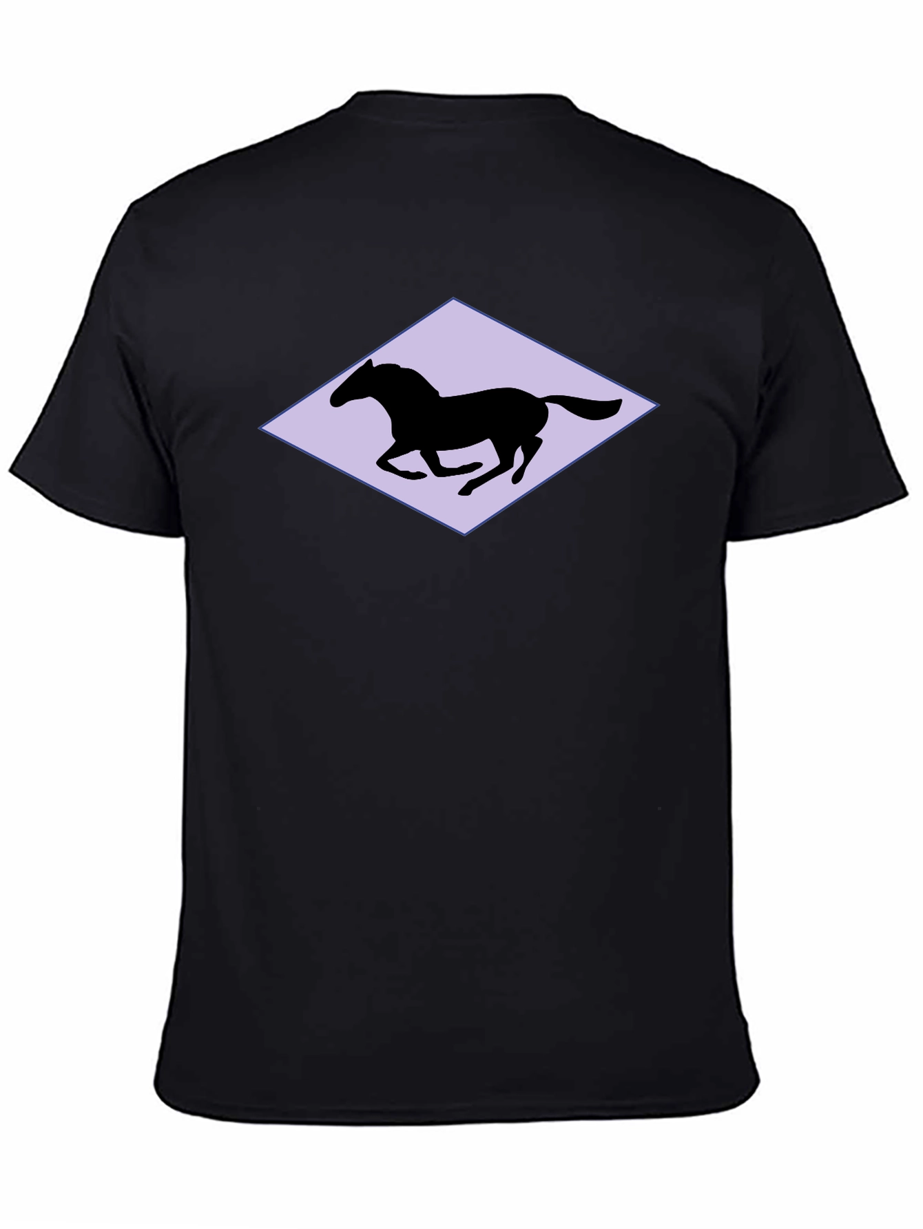 Horse Silhouette Graphic Black T-Shirt