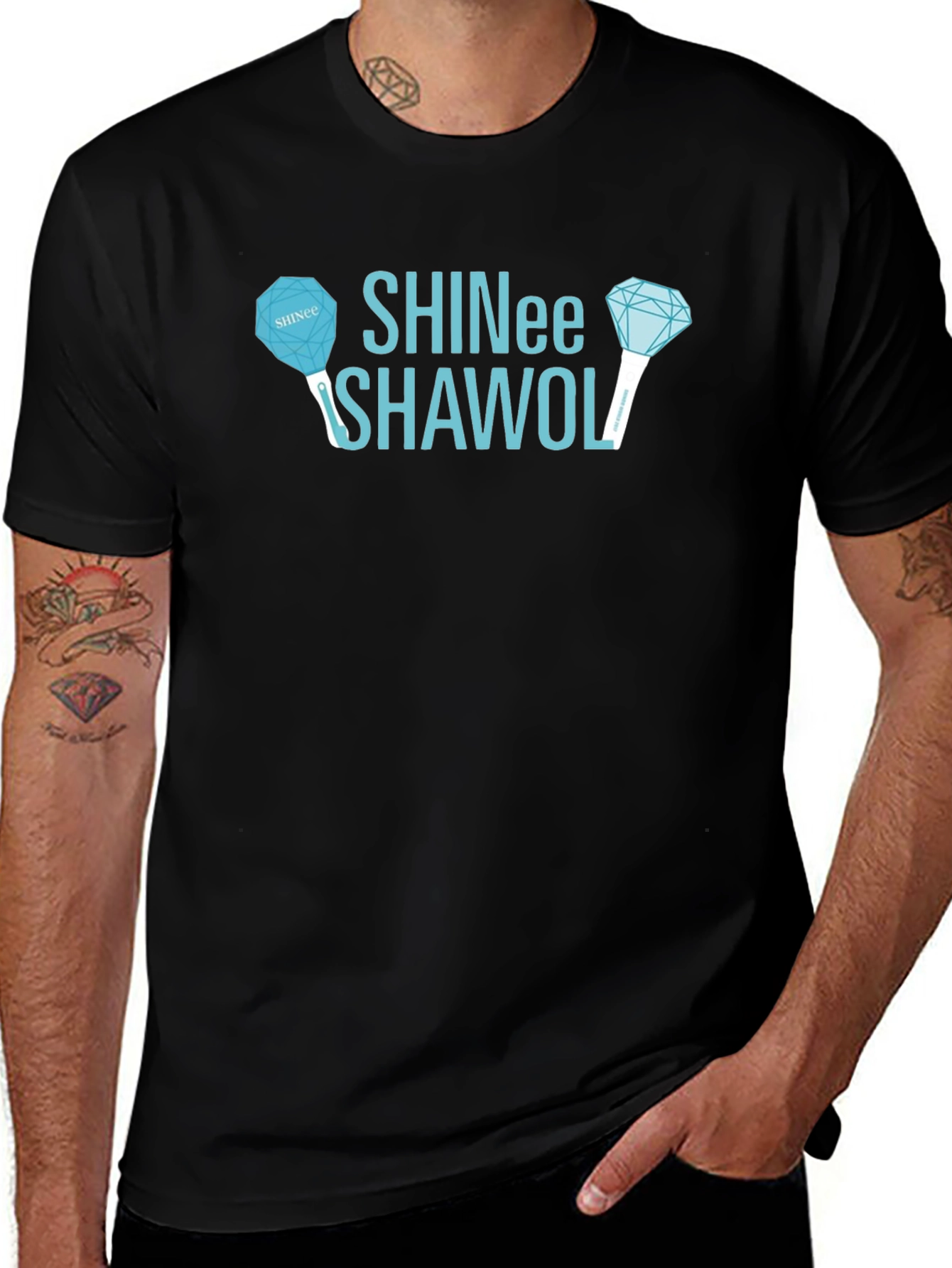 SHINee Shawol Black Graphic T-Shirt