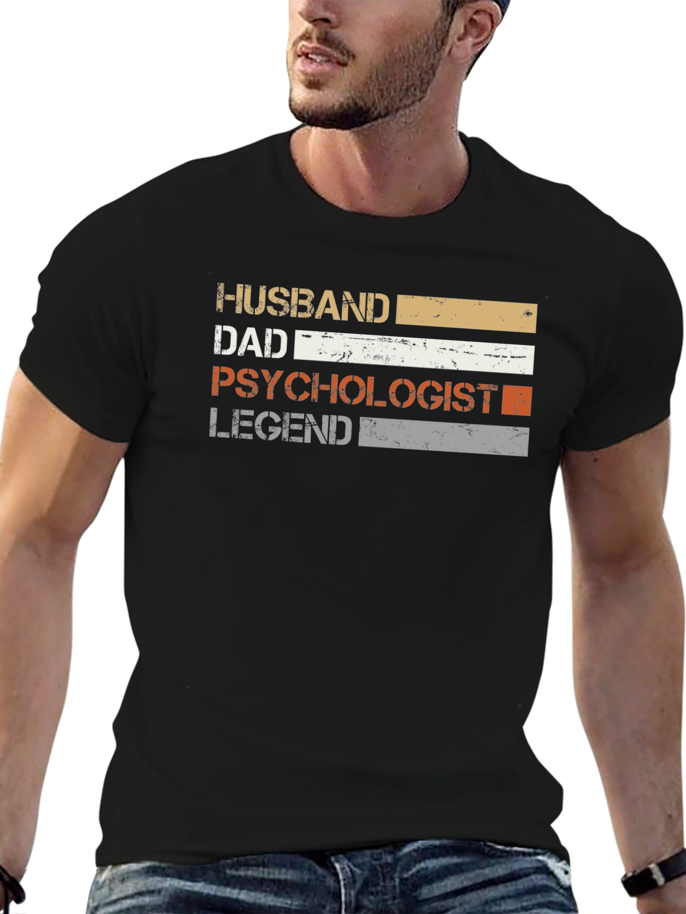 Husband Dad Psychologist Legend Graphic T-Shirt