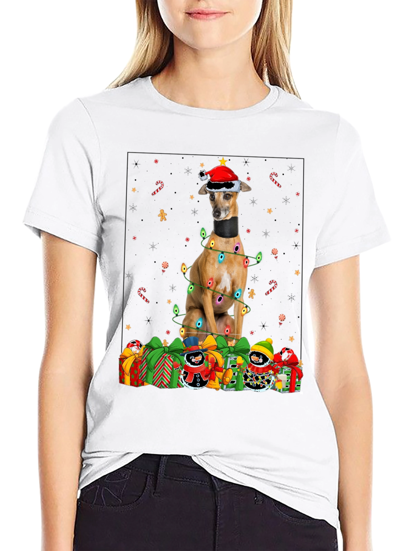 Festive Dog Christmas T-Shirt