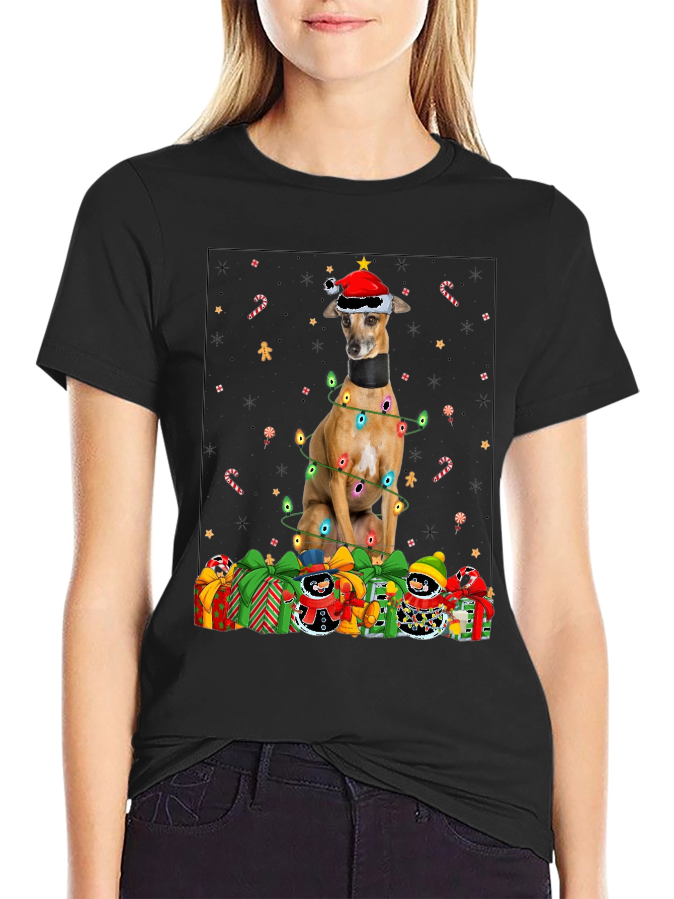 Festive Dog Christmas T-Shirt