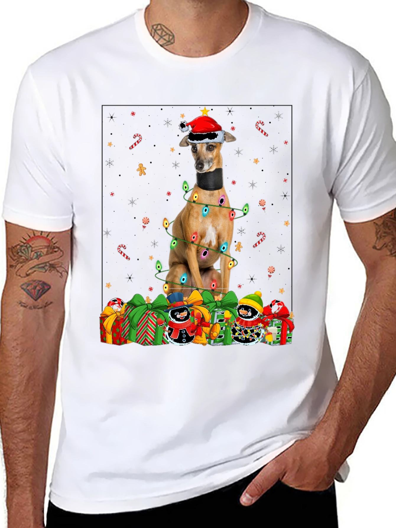 Festive Dog Christmas T-Shirt
