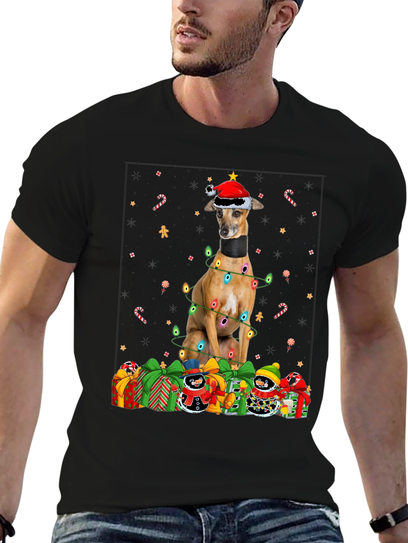 Festive Dog Christmas T-Shirt