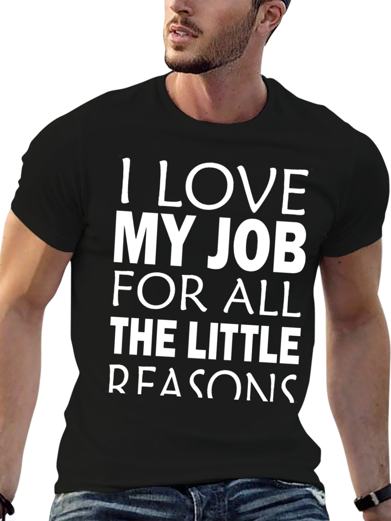 Funny I Love My Job Black T-Shirt