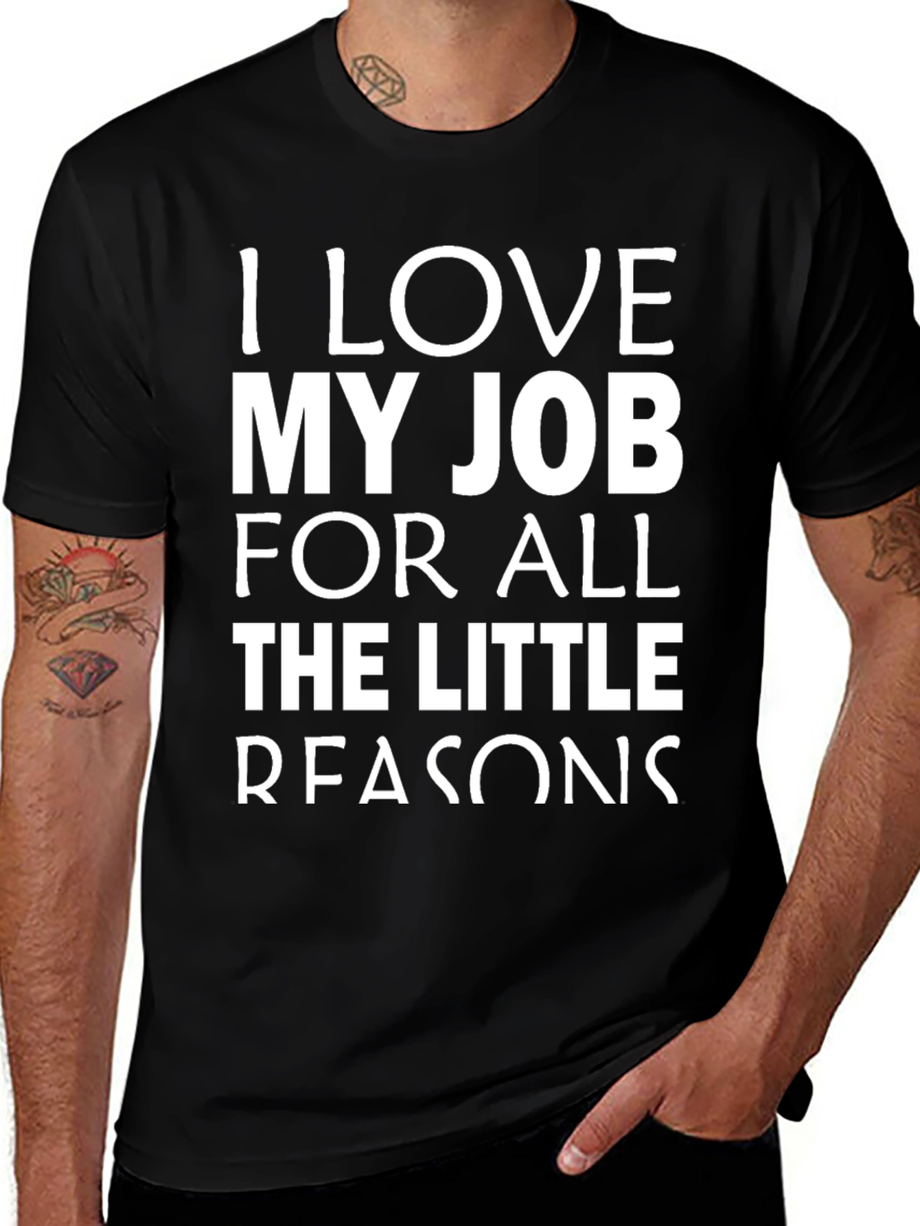 Funny I Love My Job Black T-Shirt